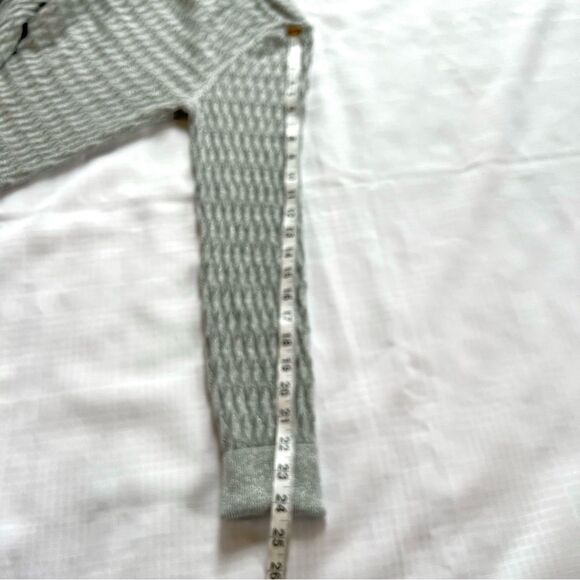 GAP Pointelle Turtleneck Silver Metallic Simmer Lightweight Sweater - Picture 13 of 14